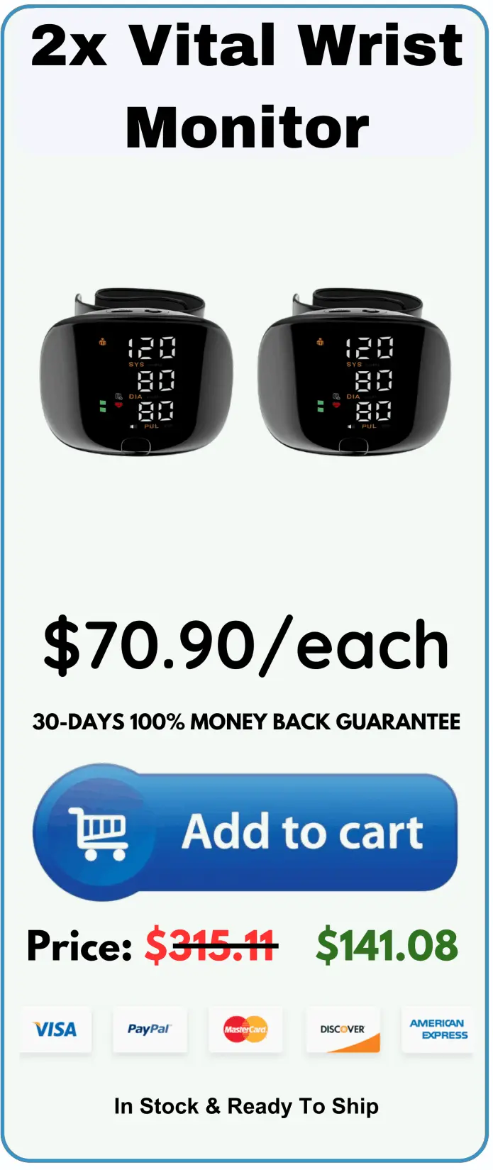 Vital Wrist Monitor price 