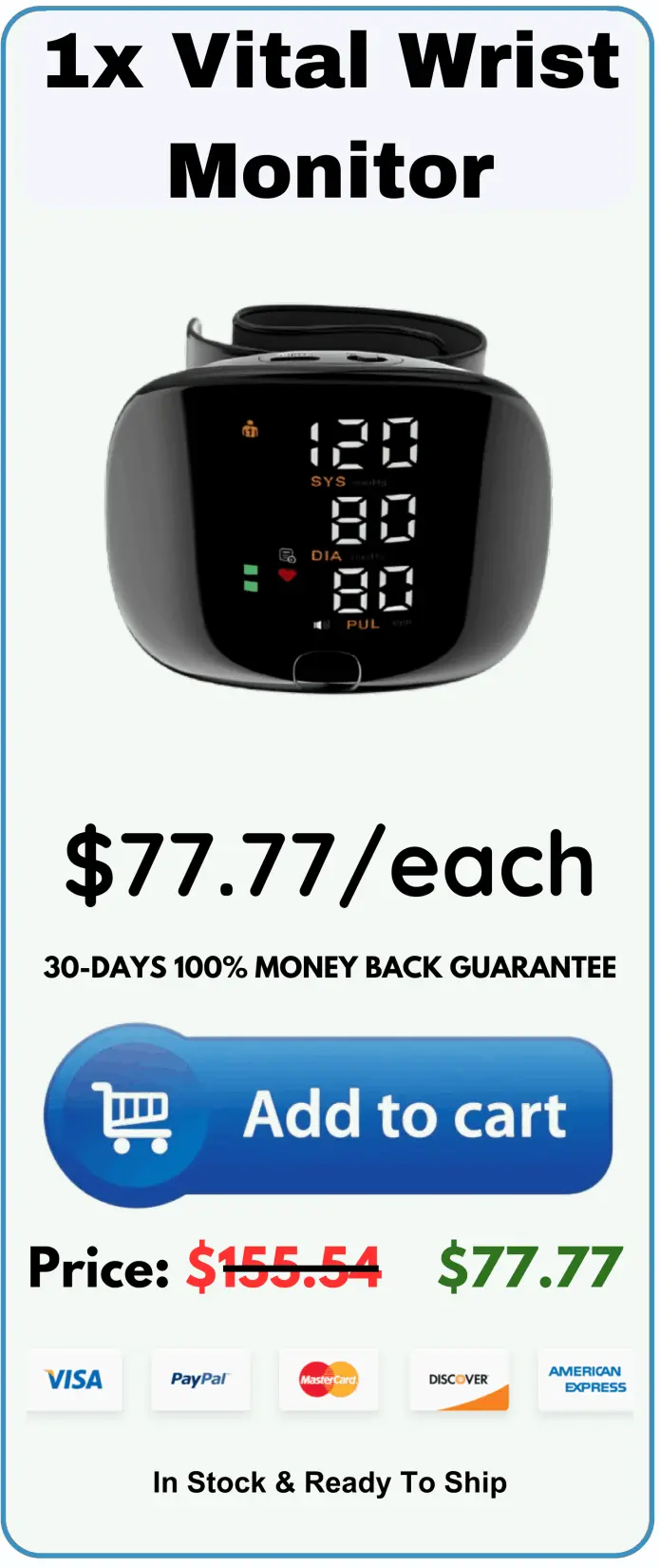 Vital Wrist Monitor price 